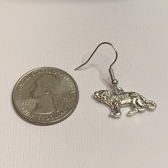 Leopard Earring, Safari Earrings, Cat Earrings, Celtic Earrings, Gift Idea, Cat - Picture 4 of 6